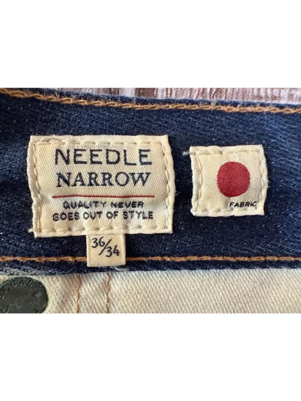 LEVI’S Made & Crafted Needle Narrow Denim Jeans size 36x34 blue Fabric Japanese